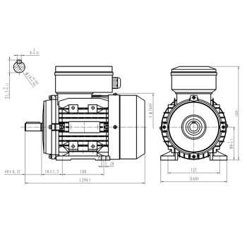 Silnik elektryczny jednofazowy 1,1kW 2800 obr/min. 80B3
